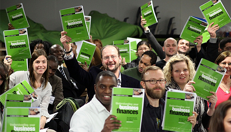 Johnny Martin (centre) with Start Up Loans workshop participants
