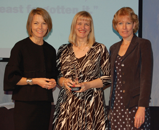 Pictured from left: Mary Nightingale, broadcast journalist, Julie Stanford and Jane Priddis